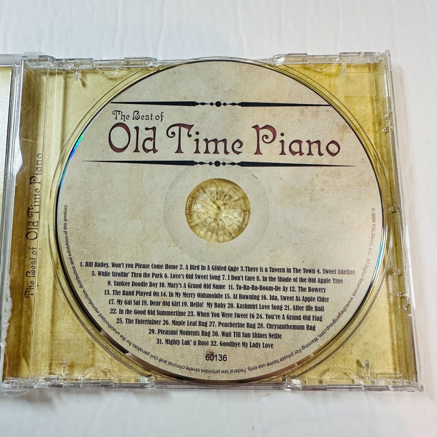 The Best Of Old Time Piano CD 32 Selections TGG Direct 60136 Music Album