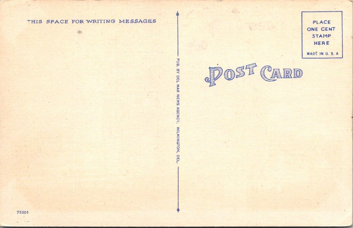 Vintage Postcard Of The Old Presbyterian Church Cemetery Dover Del Del-Mar News