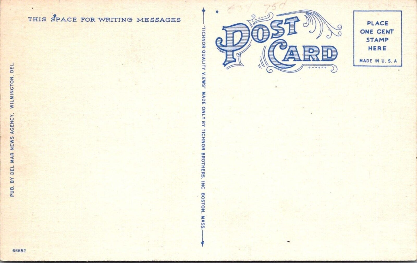 Vintage Christ Episcopal Church Postcard 1934 Dover Delaware Tichnor Linen UP