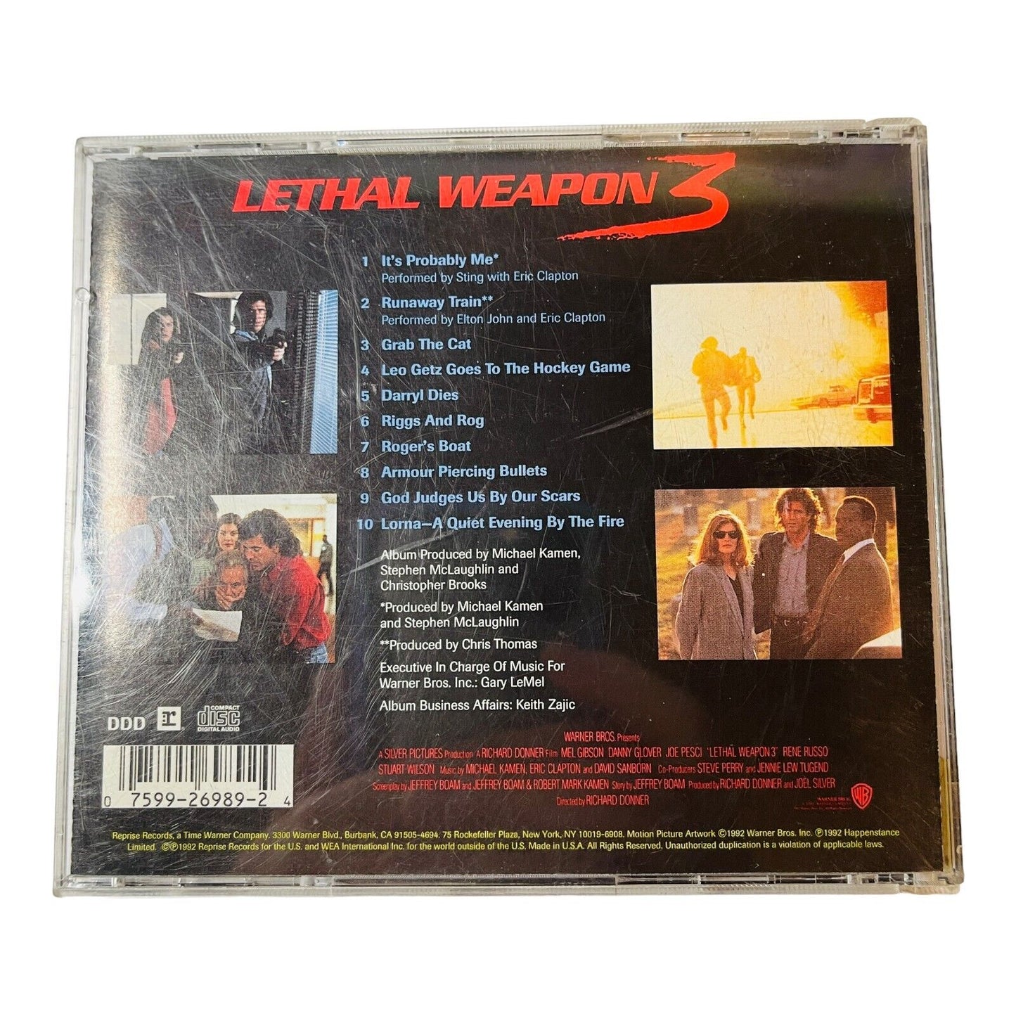 Lethal Weapon 3 Original Movie Soundtrack Elton John Eric Clapton