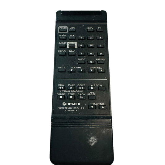 Hitachi Remote Controller VT-RM141A VCR/TV/CATV Universal Black