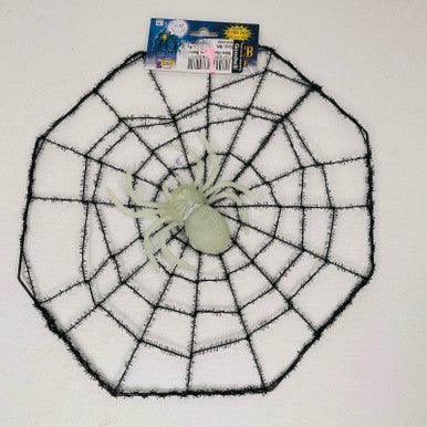 11 Creepy Spider Web With Glow-In Dark Spider Halloween Decoration - Suthern Picker