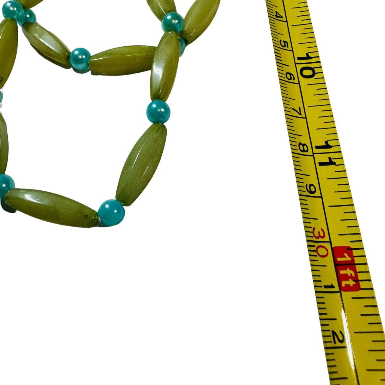 21 Twenty One Beaded Triple Multi Strand Necklace NWT Green Mint