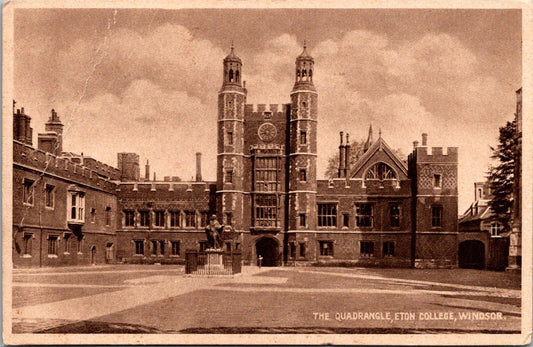 The Quadrangle Eton College Windsor England Vintage Postcard Unposted