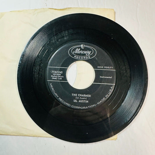 Vintage Mercury Records The Charmer & Riff Raff 45 RPM Vinyl Record Sil Austin