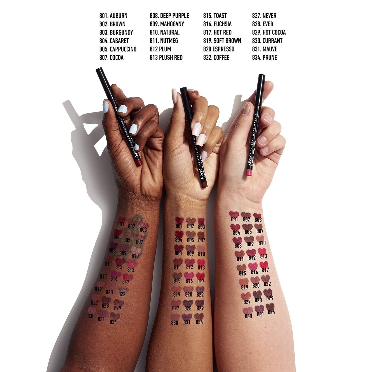 NYX PROFESSIONAL Slim Lip Pencil Long-Lasting Creamy Lip Liner Plum SPL812