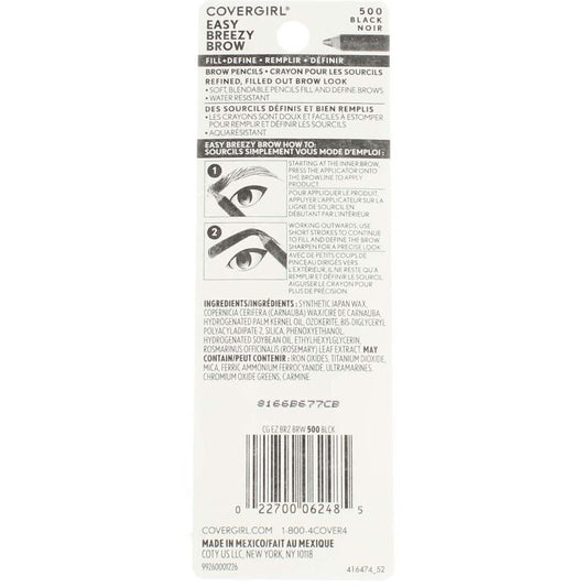 CoverGirl Professional Brow & Eye Makers Brow Shaper Eyeliner Midnight Black 500