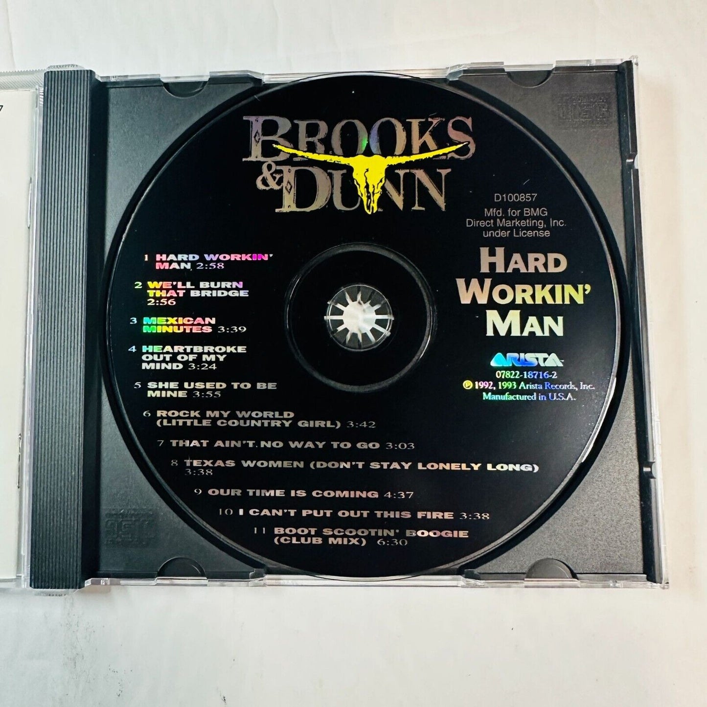 Brooks & Dunn Hard Workin Man CD Album 1993 Country Music Arista Records
