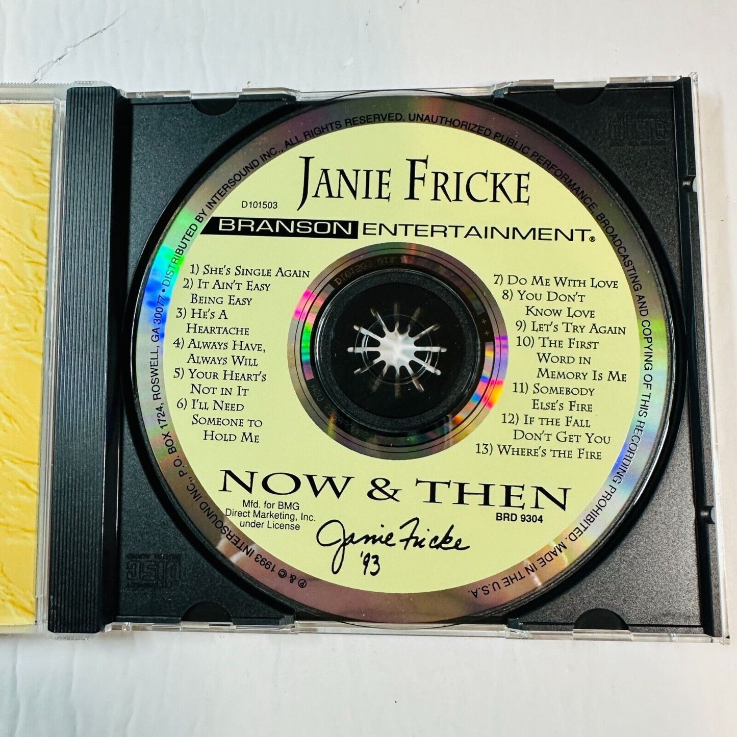 Janie Fricke Now & Then Signature Edition CD 1993 Branson Entertainment