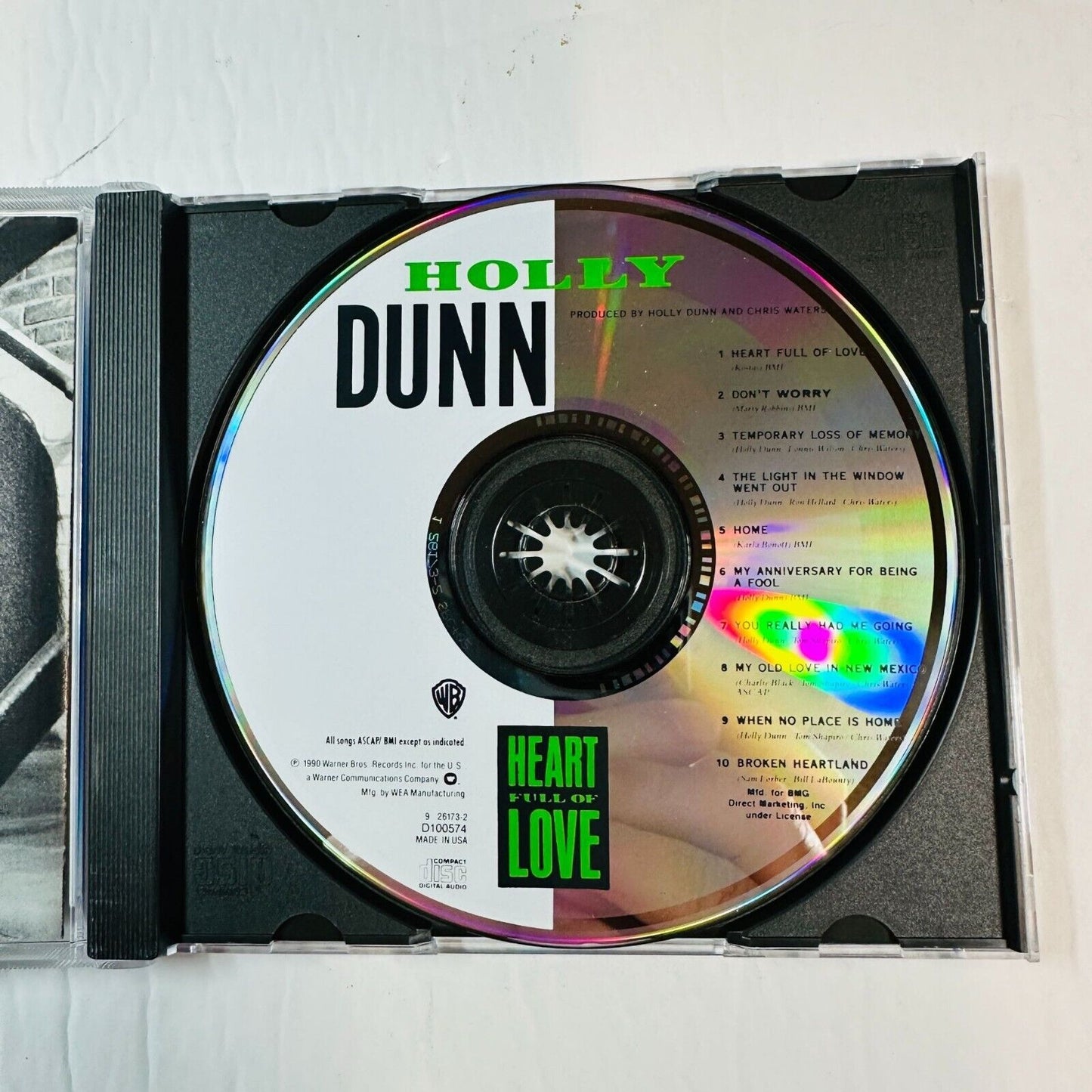 Holly Dunn "Heart Full Of Love" CD Album 1990 Warner Brothers