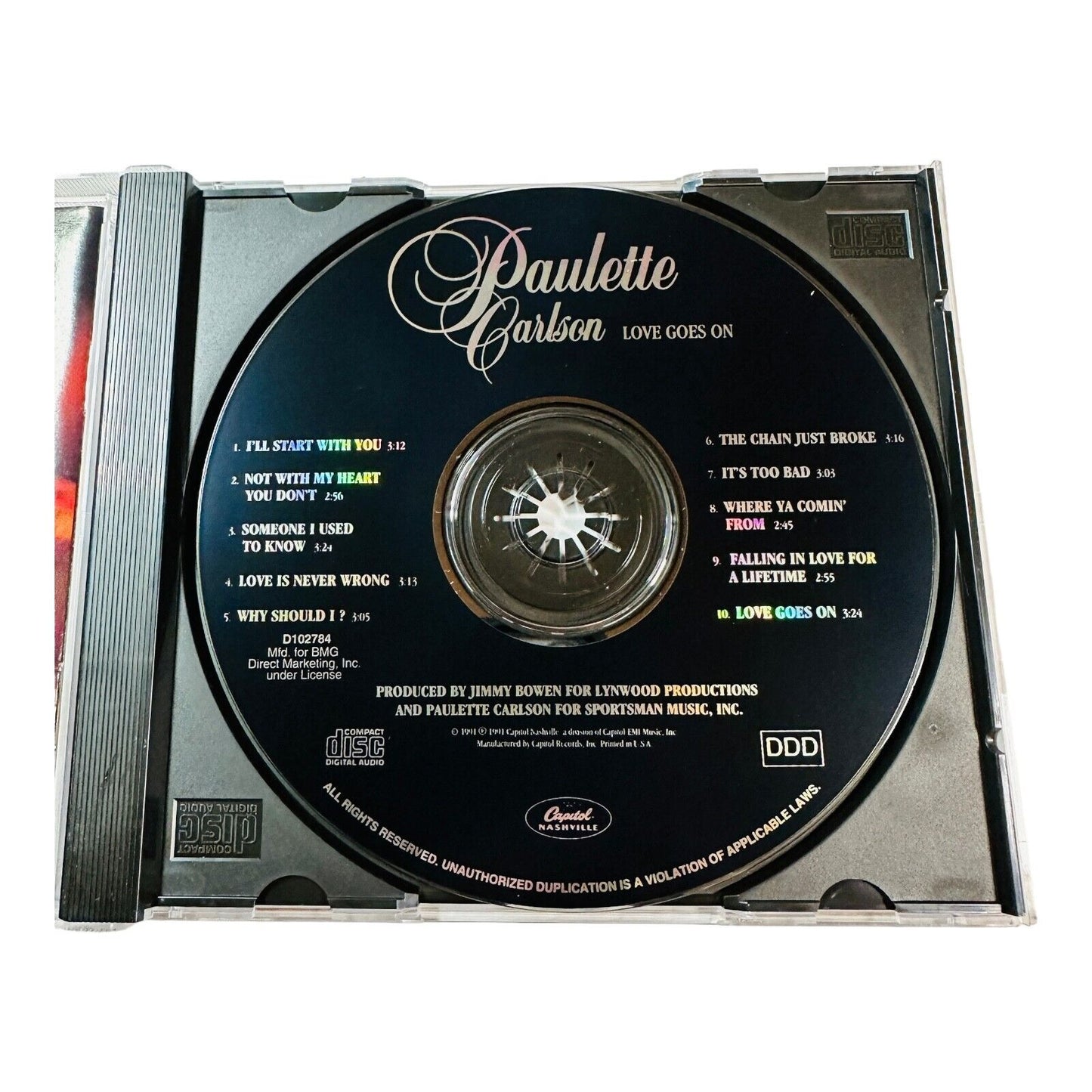 Love Goes On by Paulette Carlson CD November 1991
