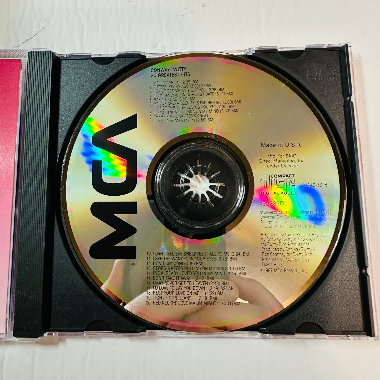 Conway Twitty 20 Greatest Hits CD Album