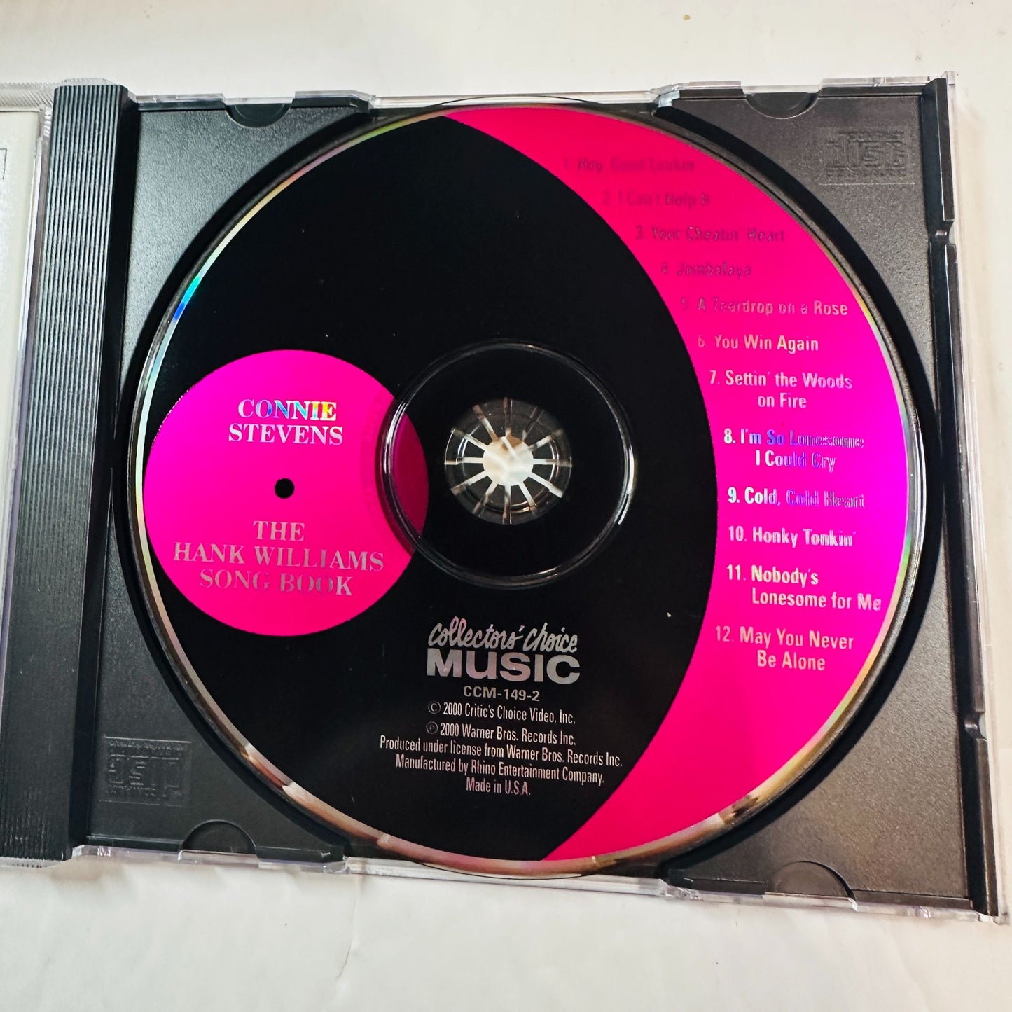 Connie Stevens The Hank Williams Song Book CD