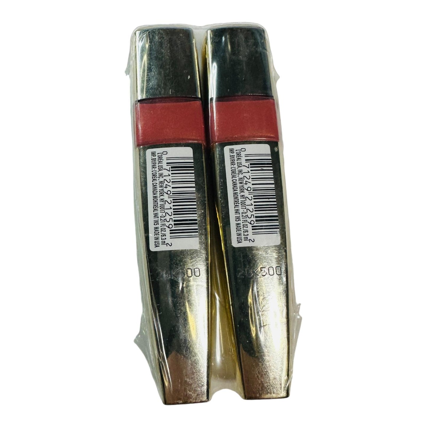 L'Oreal Paris Colour Caresse Wet Shine Lip Stain Qty 2 Tube Pink Resistance #183