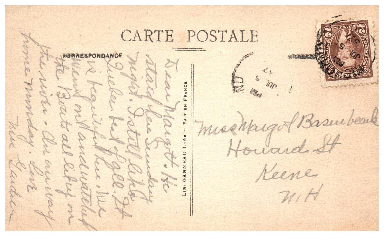 Chateau Frontenac Champion Monument Vintage Postcard Linen Quebec Canada - Suthern Picker