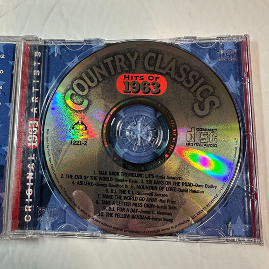 Country Classics Original Artists CD 10 Chart-Topping Hits Of 1963 Skeeter Davis
