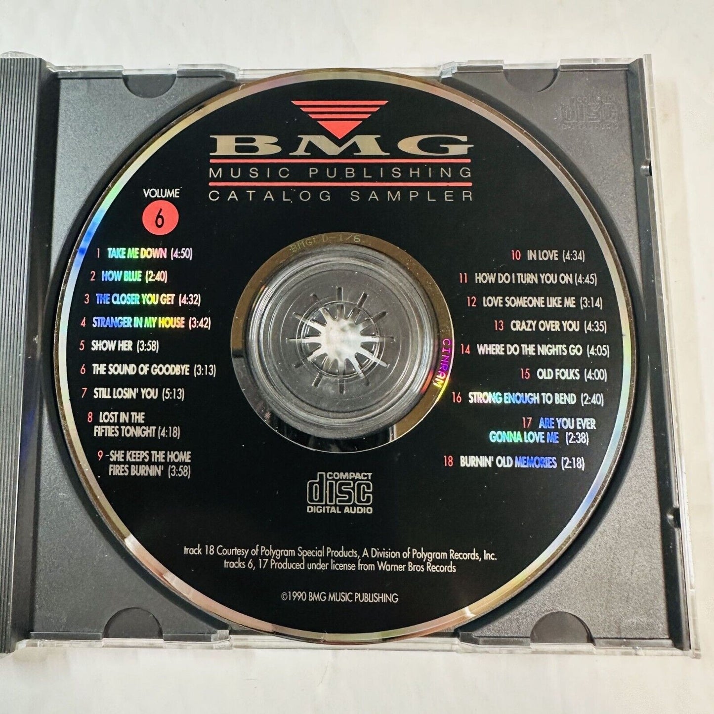 BMG Music Publishing Catalog Sampler Volume 6 CD