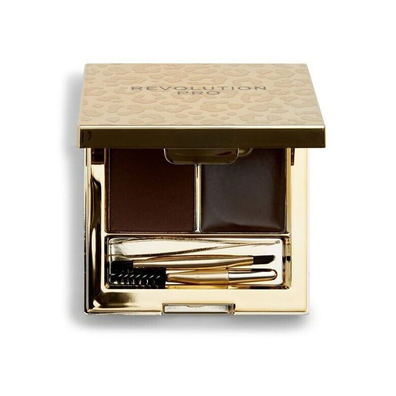 Revolution Pro Ultimate Brow Sculpt Kit 5 Piece On-The-Go Brow Kit Ebony Brown