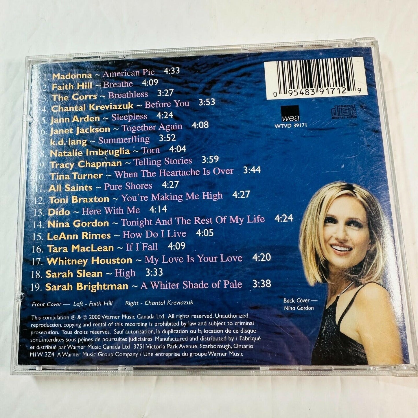 Women & Songs 4 CD Album Various Artists Warner Music Canada Madonna Tina Turner