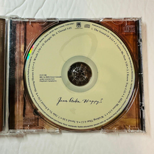 Jann Arden Happy? Music CD Album 1997 Release Mint/BMG Direct Jewel Case
