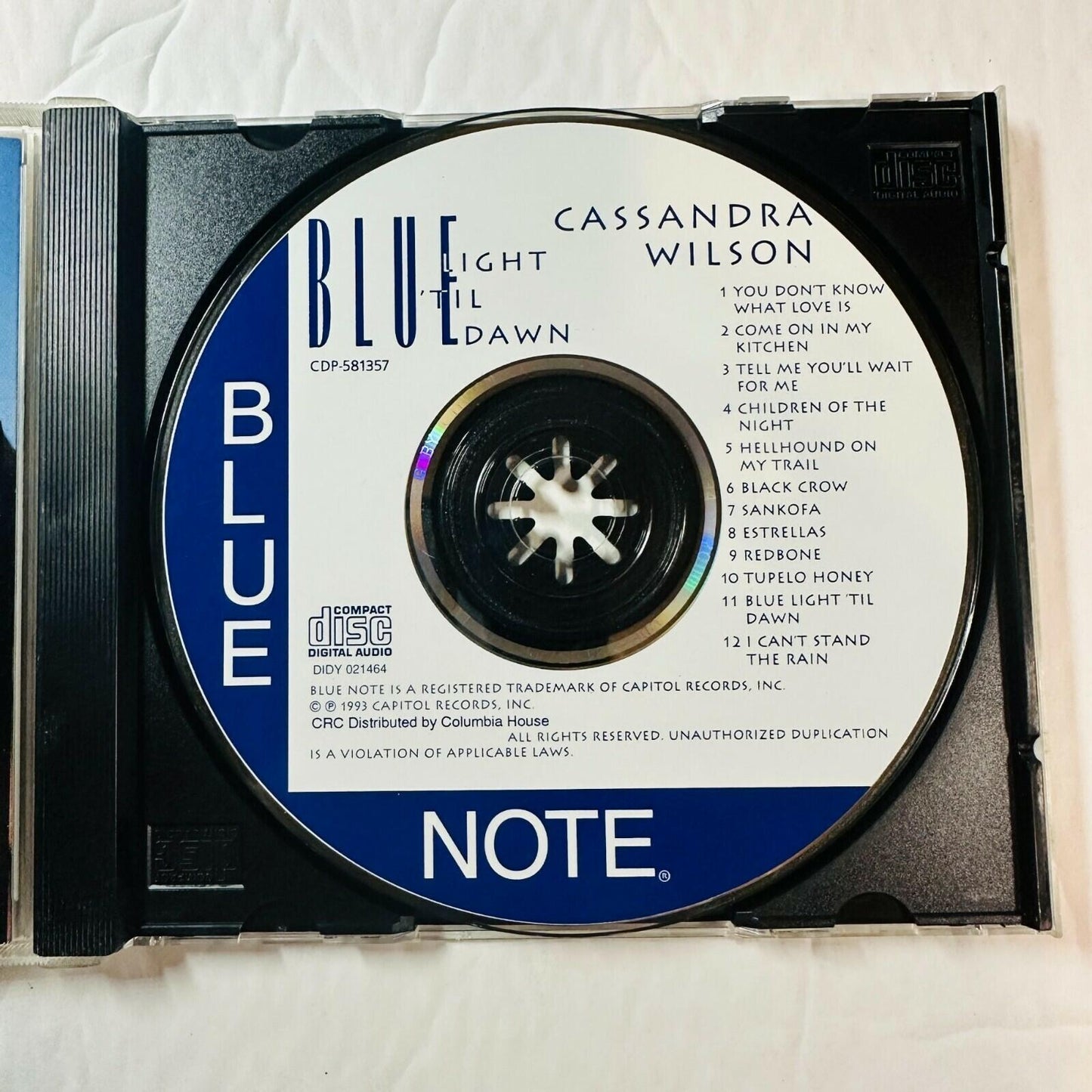 Cassandra Wilson Blue Light Til Dawn CD Album 1993 Capitol Records