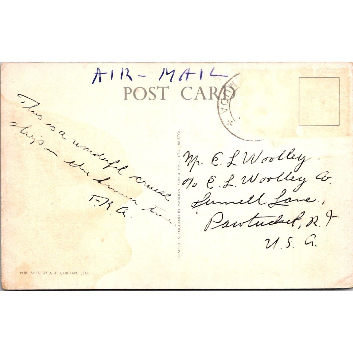 Queen of Bermuda Furness Line Ship Vintage Postcard