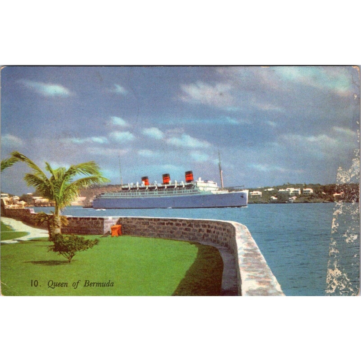 Queen of Bermuda Furness Line Ship Vintage Postcard