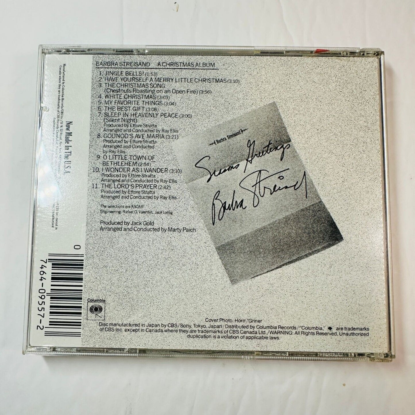 Barbra Streisand A Christmas Album CD Digitally Remastered Columbia CK 9557