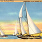 Vintage Tichnor Sailing Postcard "Greetings From Fenwick Island Delaware"
