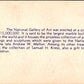 National Gallery Of Art Washington D.C. Vintage Linen MINI Postcard Unused