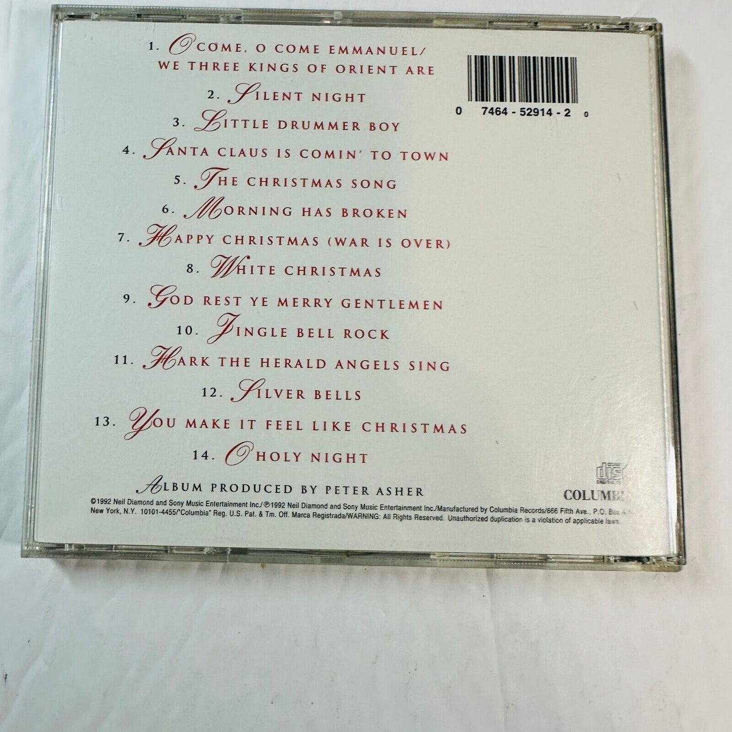 Neil Diamond The Christmas Album CD Columbia 1992