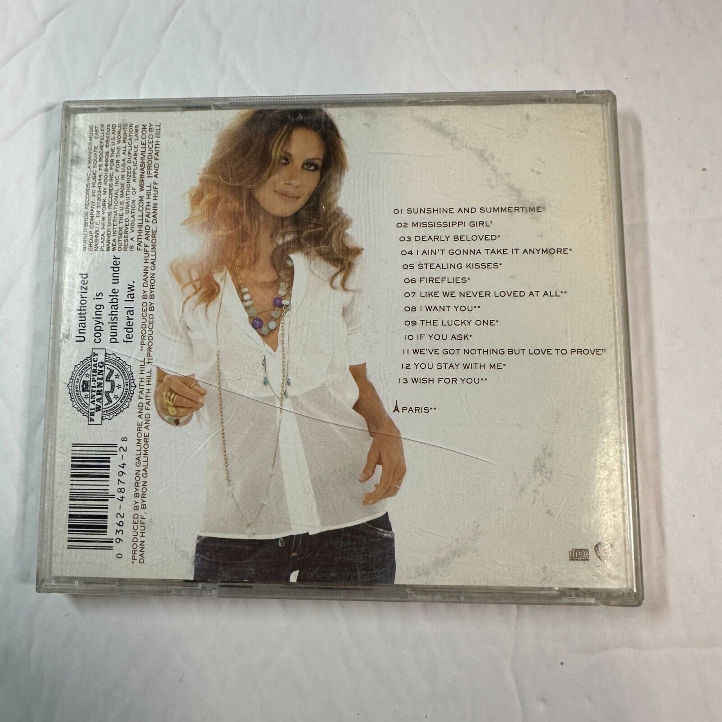 Faith Hill "Fireflies" CD Album Country Music Warner Br Records Mississippi Girl