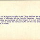 Purgatory Chapel Franciscan Monastery Washington D.C. Vintage Linen MINI Postcar
