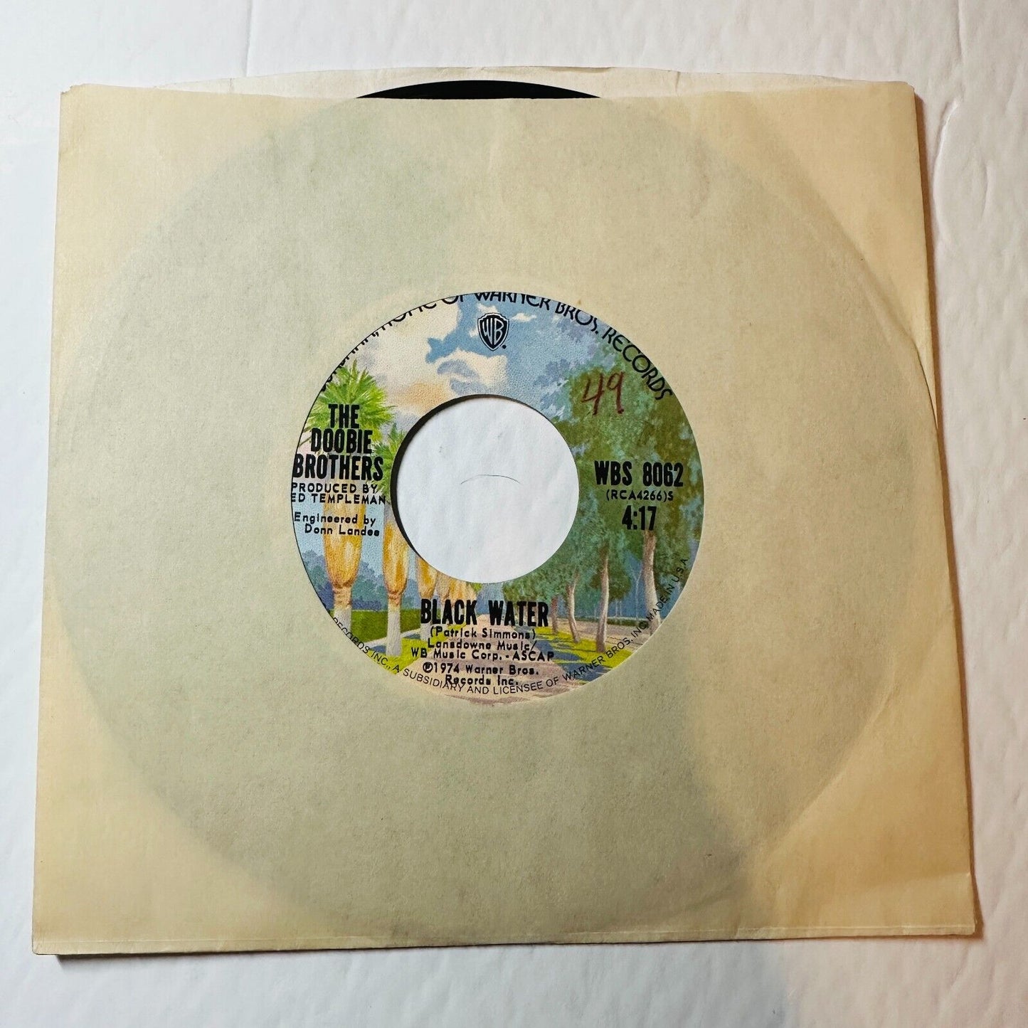 The Doobie Brothers - Black Water / Song To See You Through 45 rpm Vinyl Record
