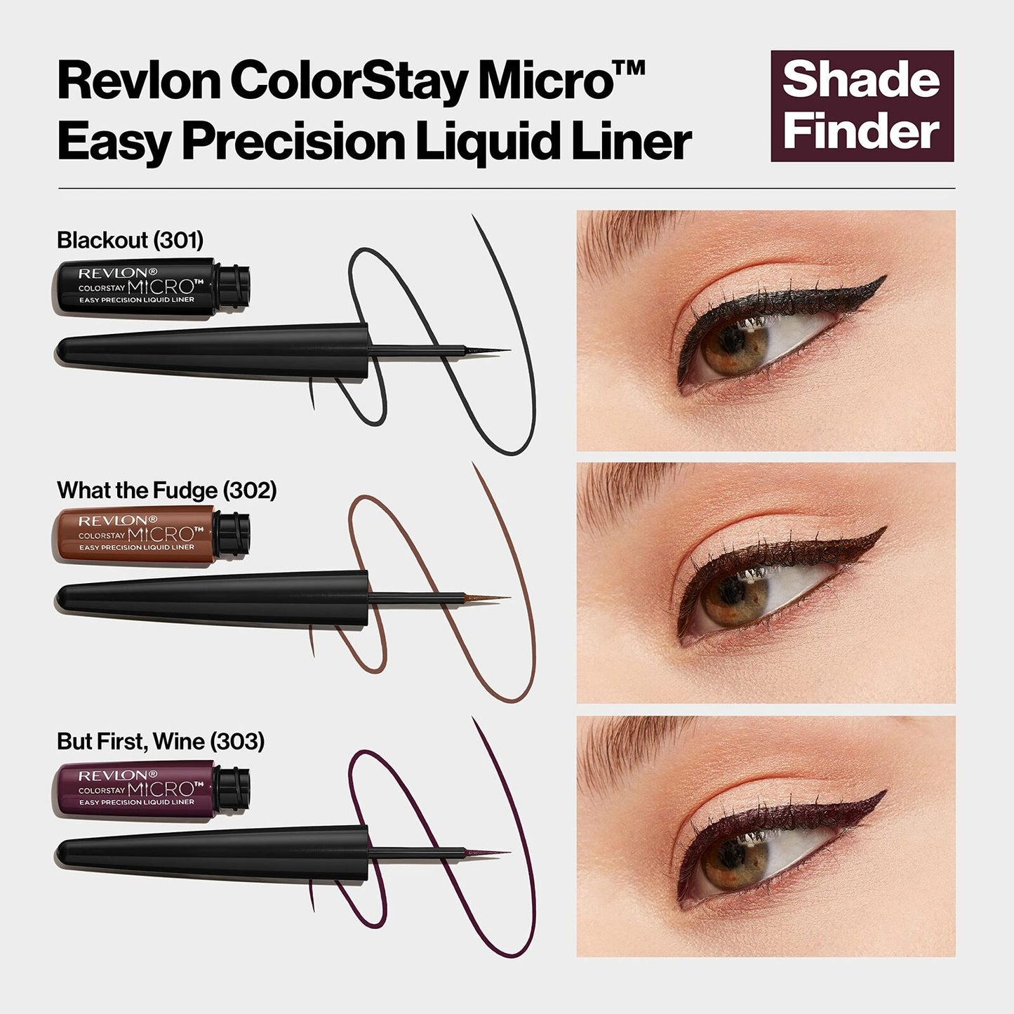 REVLON ColorStay Micro Easy Precision Liquid Liner 303 But First Wine Pack of 1