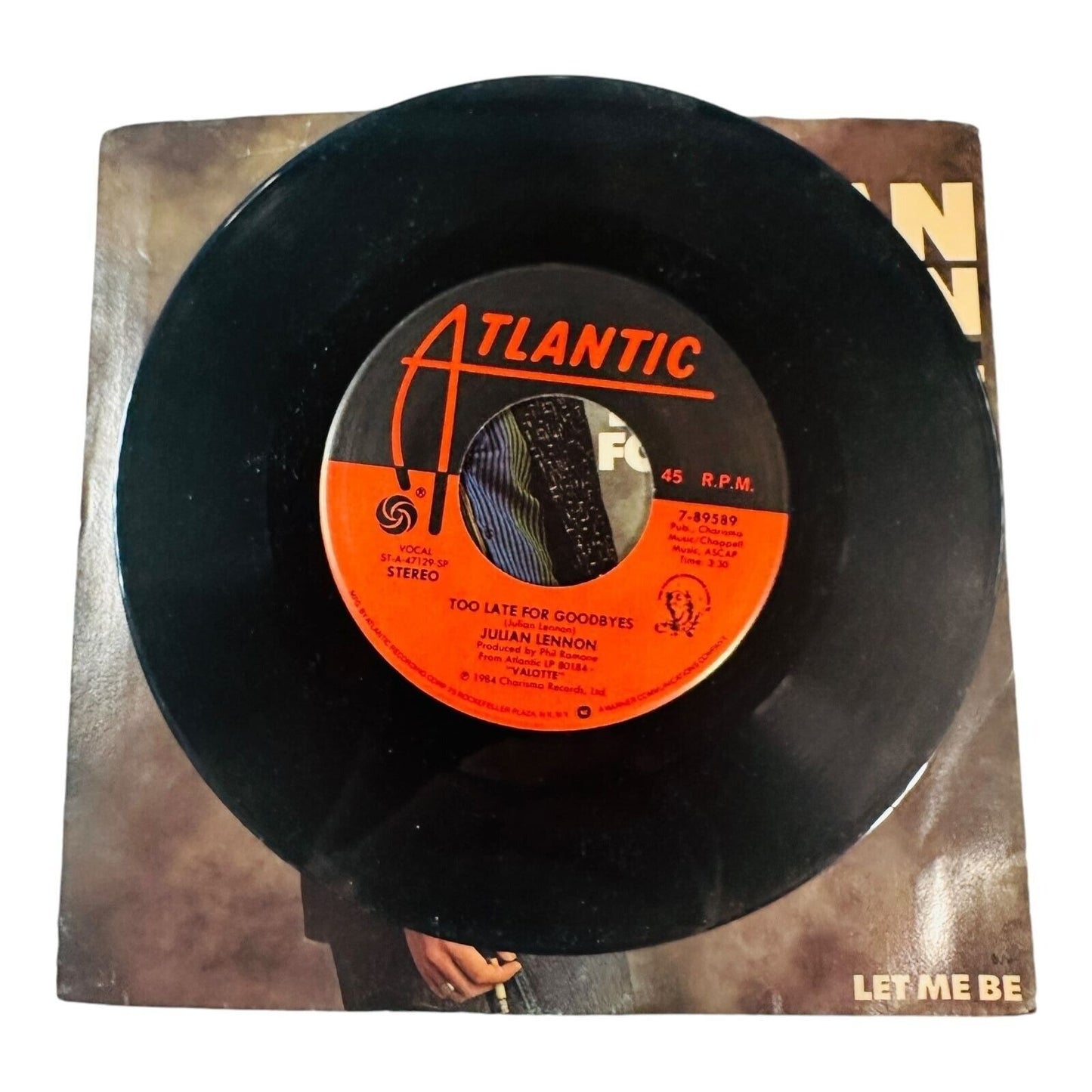 Julian Lennon Too Late For Goodbyes 7" Vinyl Record Single Orig Sleeve 45 RPM