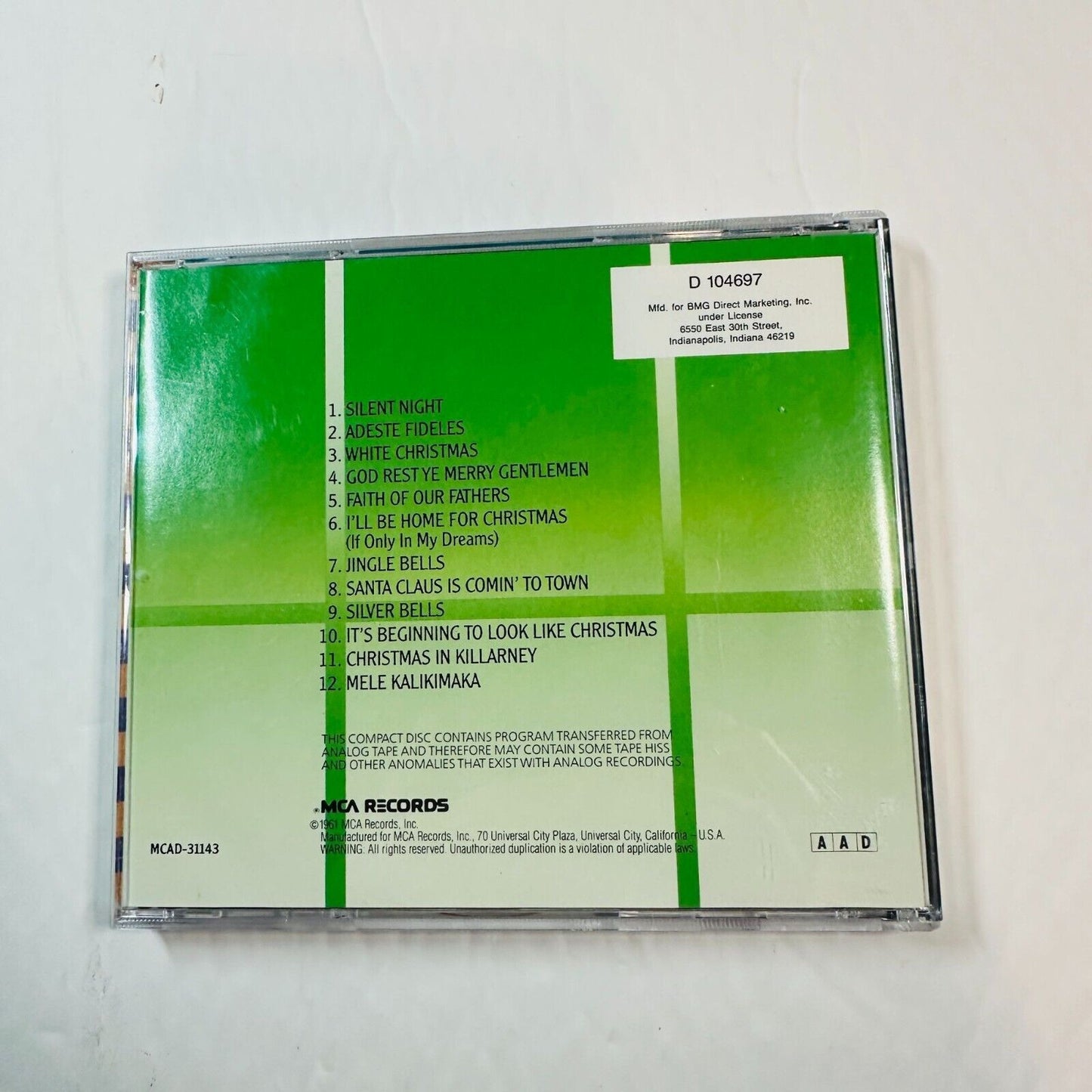 Bing Crosby Merry Christmas CD Album MCA