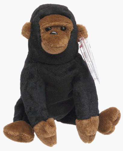 Ty Beanie Baby Congo The Gorilla Stuffed Animal Plush With Tags 1996 - Suthern Picker