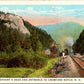Elephant's Head And Entrance To Crawford Notch N.H. Vintage Linen MINI Postcard
