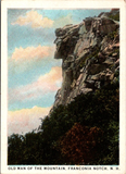 Old Man Of the Mountain Franconia Notch N.H. Vintage Linen MINI Postcard Unused