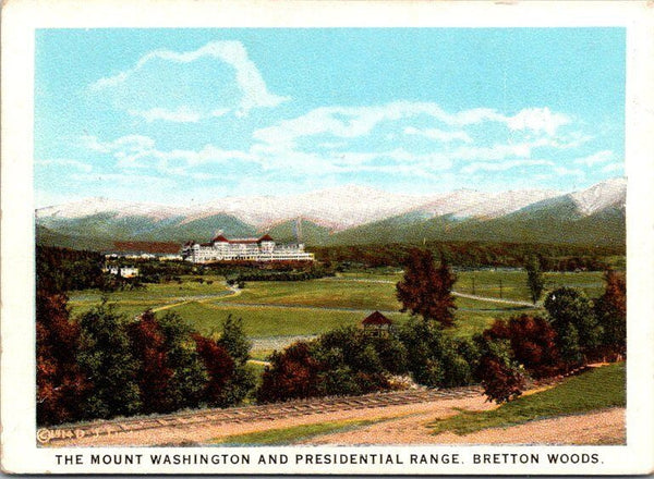 The Mount Washington And Presidential Range Bretton Woods Vintage Linen MINI Pos