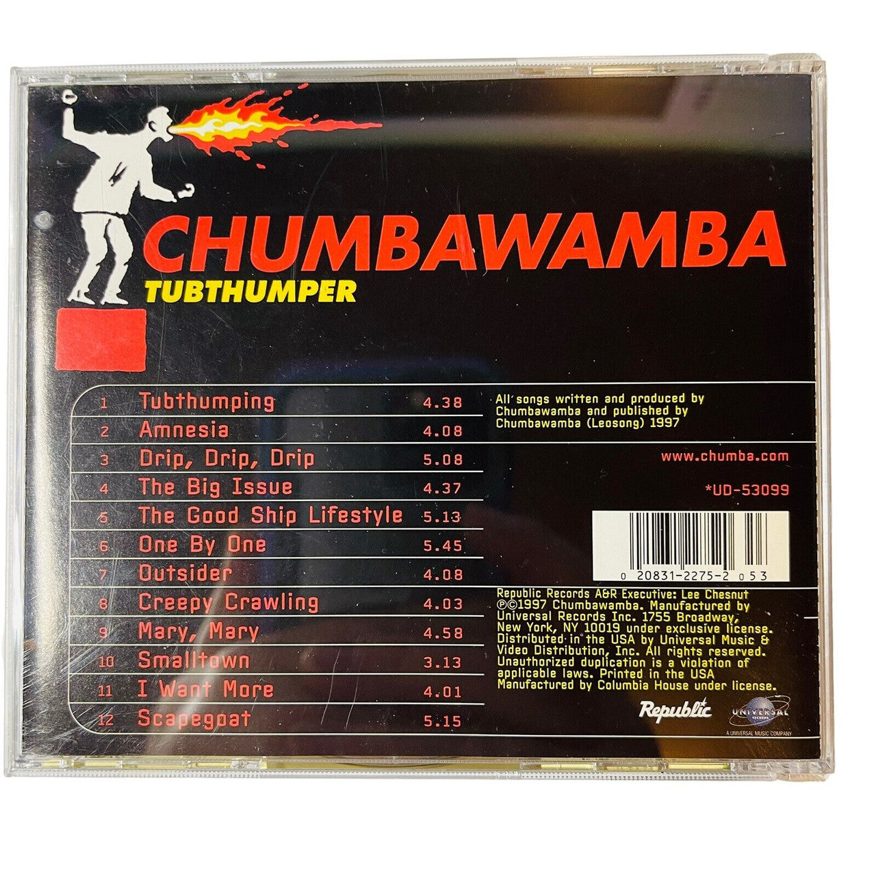 Chumbawamba Tubthumper Music CD Republic Records