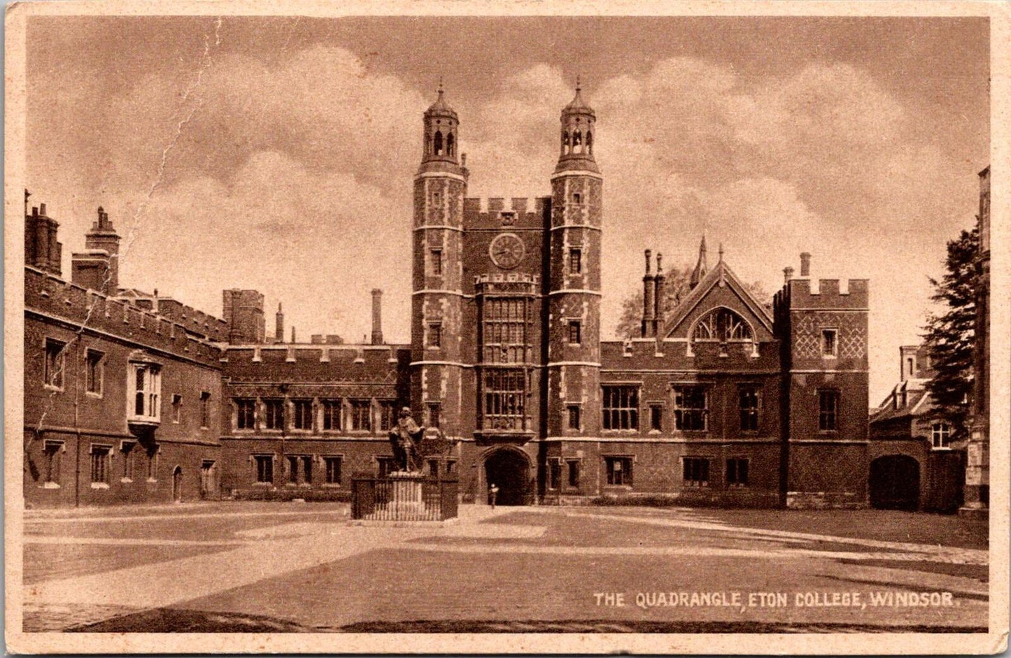 The Quadrangle Eton College Windsor England Vintage Postcard Unposted