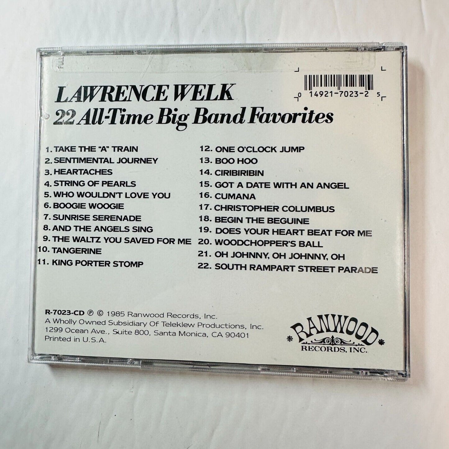 Lawrence Welk 22 All-Time Big Band Favorites CD Ranwood Records