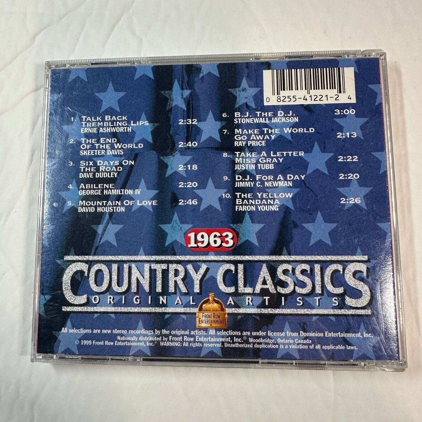 Country Classics Original Artists CD 10 Chart-Topping Hits Of 1963 Skeeter Davis