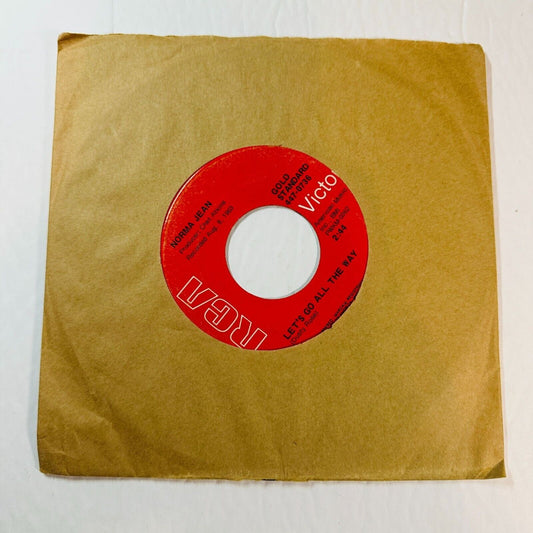 Norma Jean Record 45 RPM RCA Lets Go All The Way & Put Your Arms Around Her