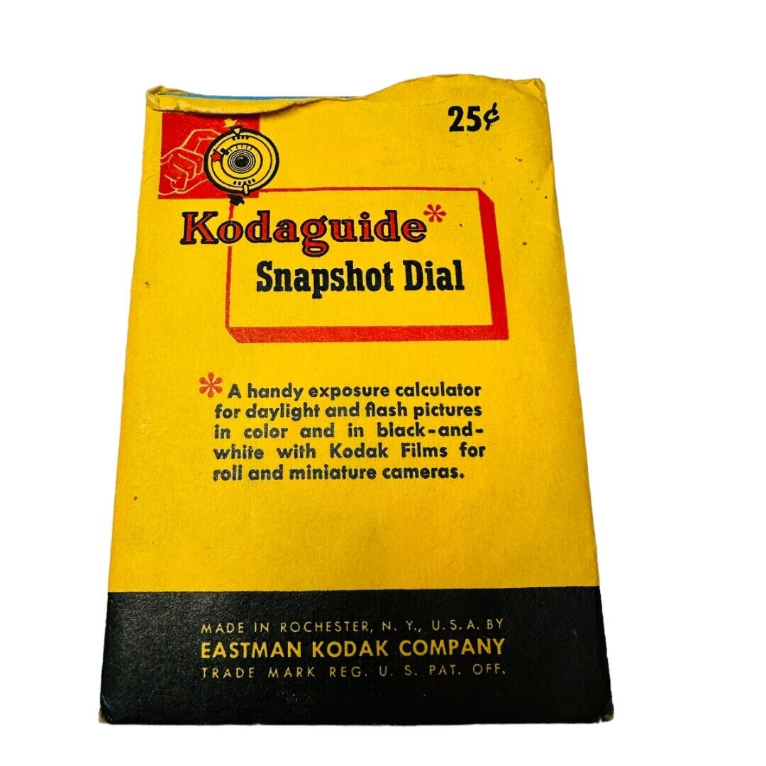 Kodaguide Snapshot Dial Vintage Exposure Calculator Eastman Kodak Company
