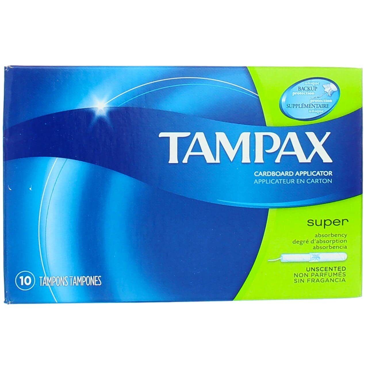 Tampax Flushable Super Tampons10 ct, Box