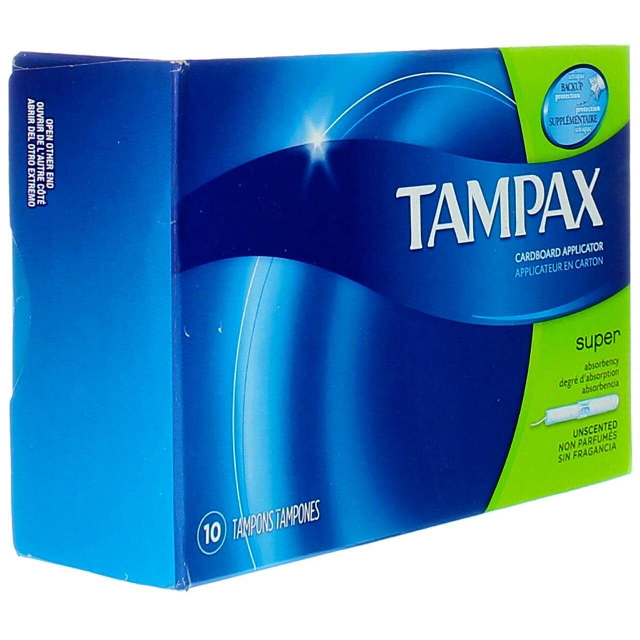 Tampax Flushable Super Tampons10 ct, Box