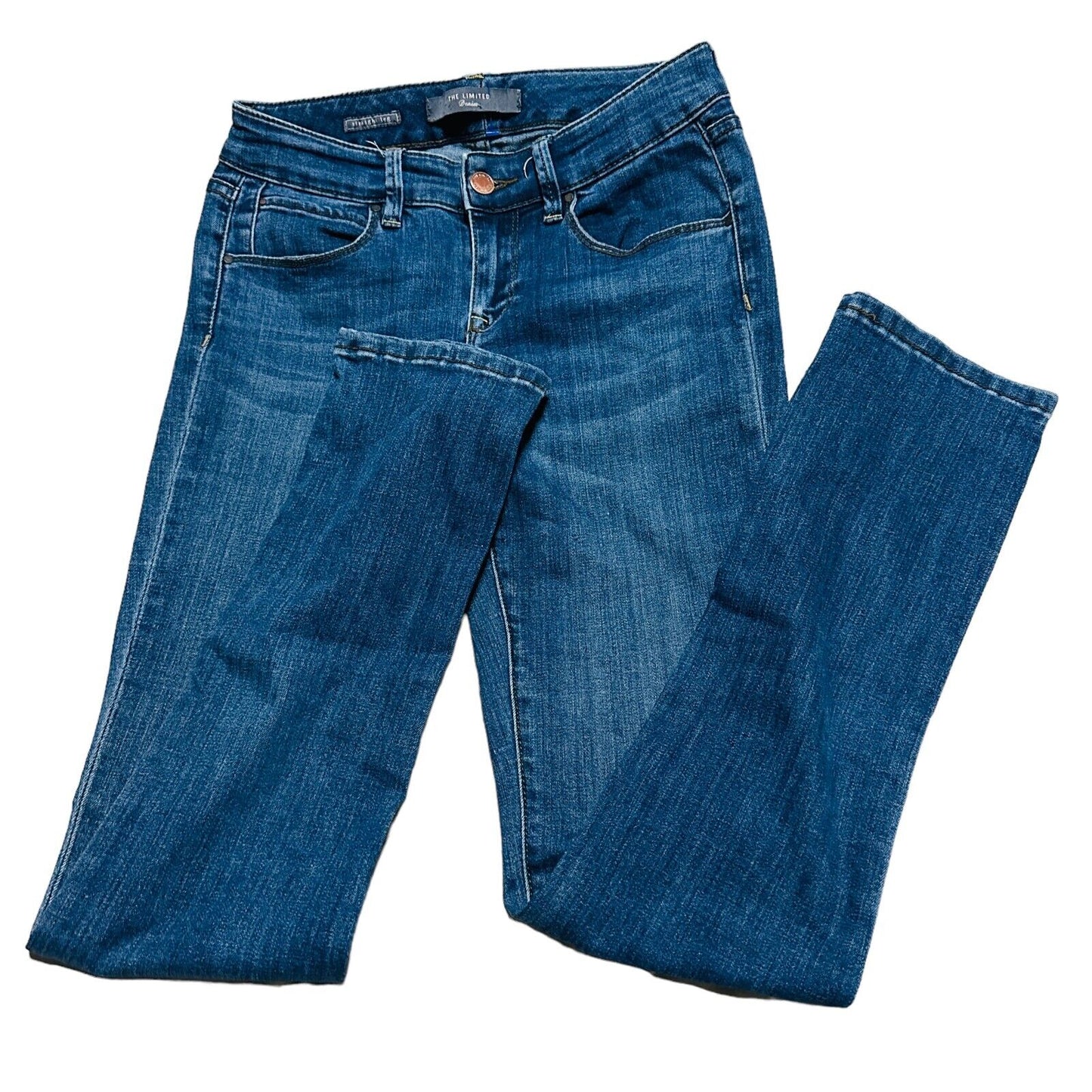 The Limited Denim Straight Jeans Womens Size 2R Mid Rise 5 Pocket Design Blue